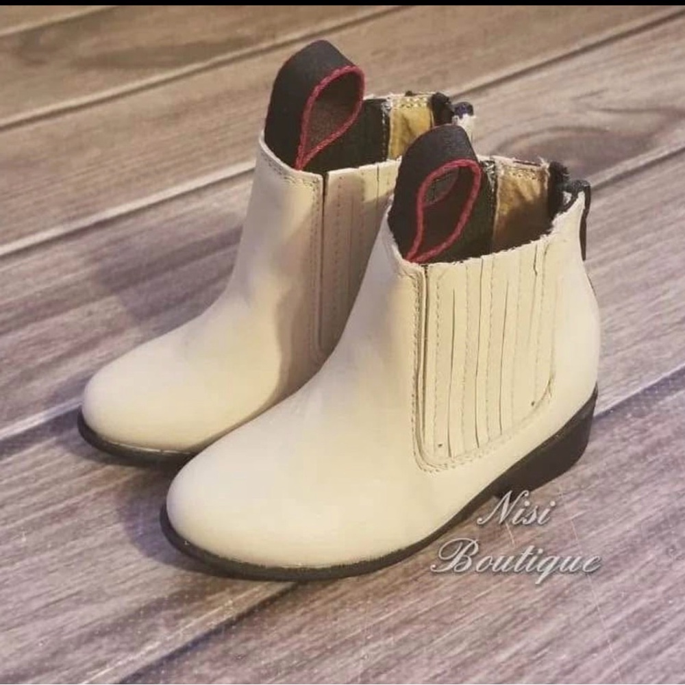 Stylish Cream Ankle Boots